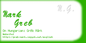 mark greb business card